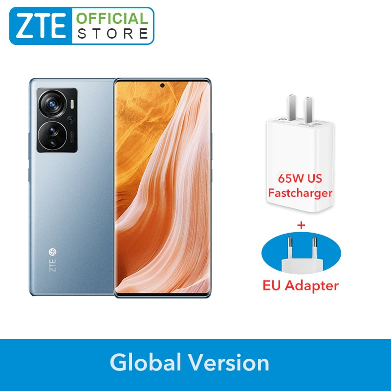 Global Version ZTE Axon 40 Pro 5G Smartphone 12GB 256GB 6.67“ 144Hz AMOLED Curved Display 108MP Quad Cameras Snapdragon 870 NFC