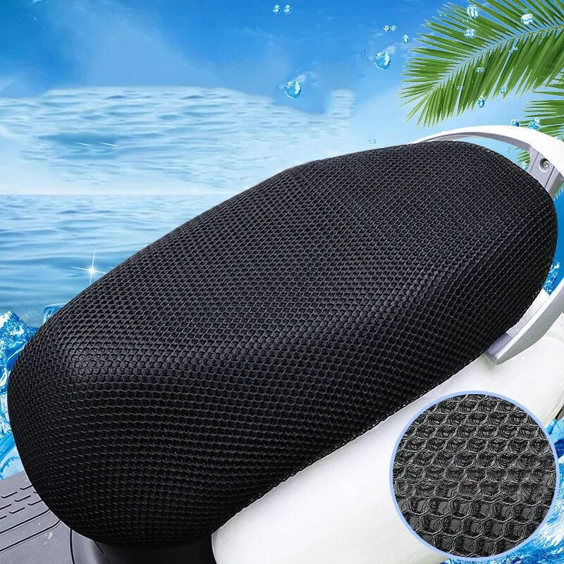 3D Mesh Summer Breathable Motorcycle Covers Fabric Anti-skid Pad Scooter Seat Electric Bike Seat Cover Cushion Net Cover