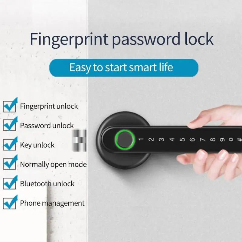 TTlock Smart Fingerprint Password Door Lock Bluetooth Handle Lock Support APP Remote Control Work With TTlock Gateway G2