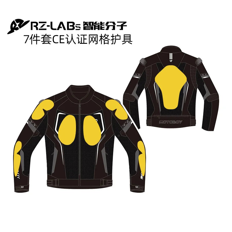 Motoboy Motorcycle Summer Cycling Suit, Racing Motorcycle Suit, Men's Anti Fall Breathable Mesh Cycling Knight Equipment