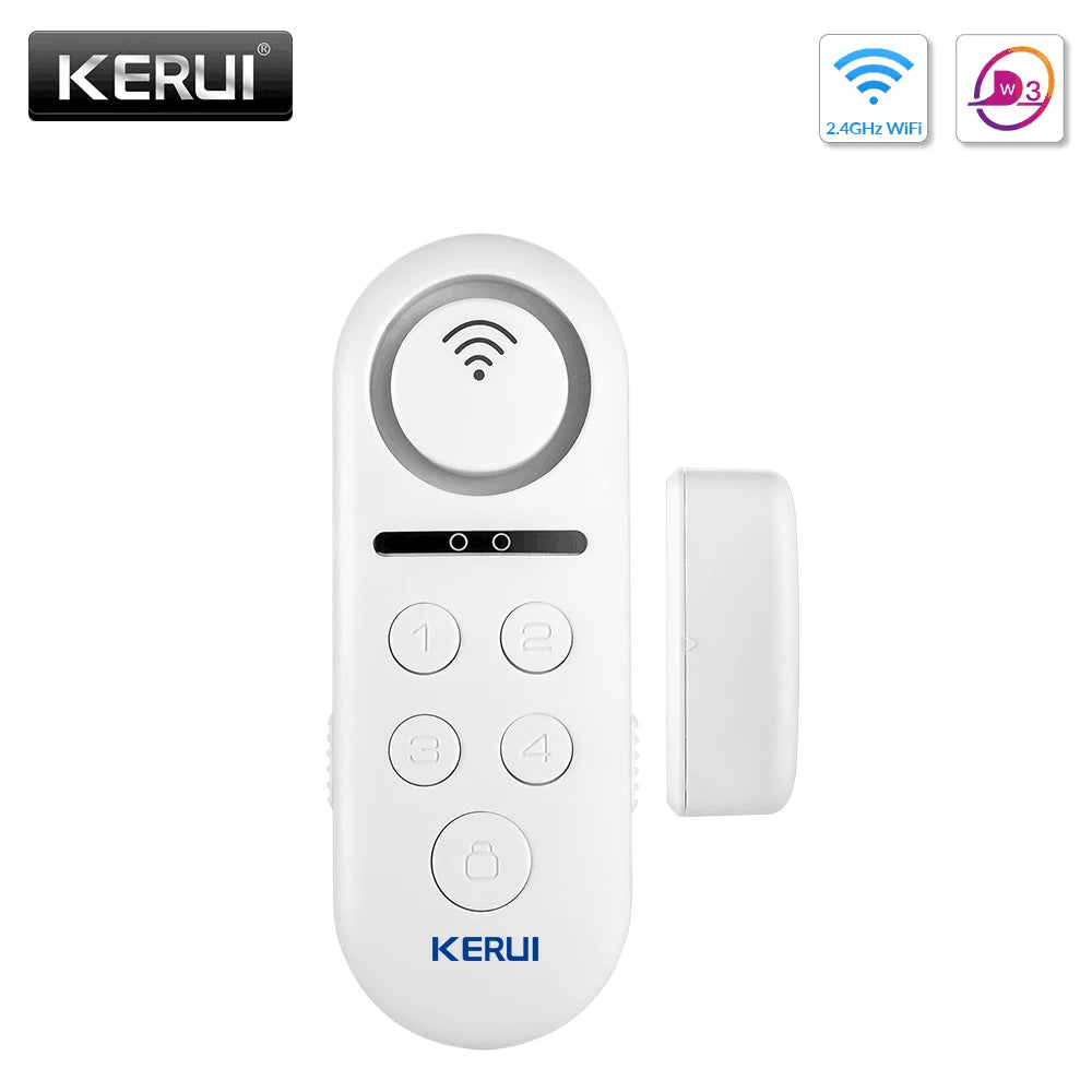 KERUI WD3 Door Sensor Alarm System 120dB Window Sensor Password Required Home Burglar Security System