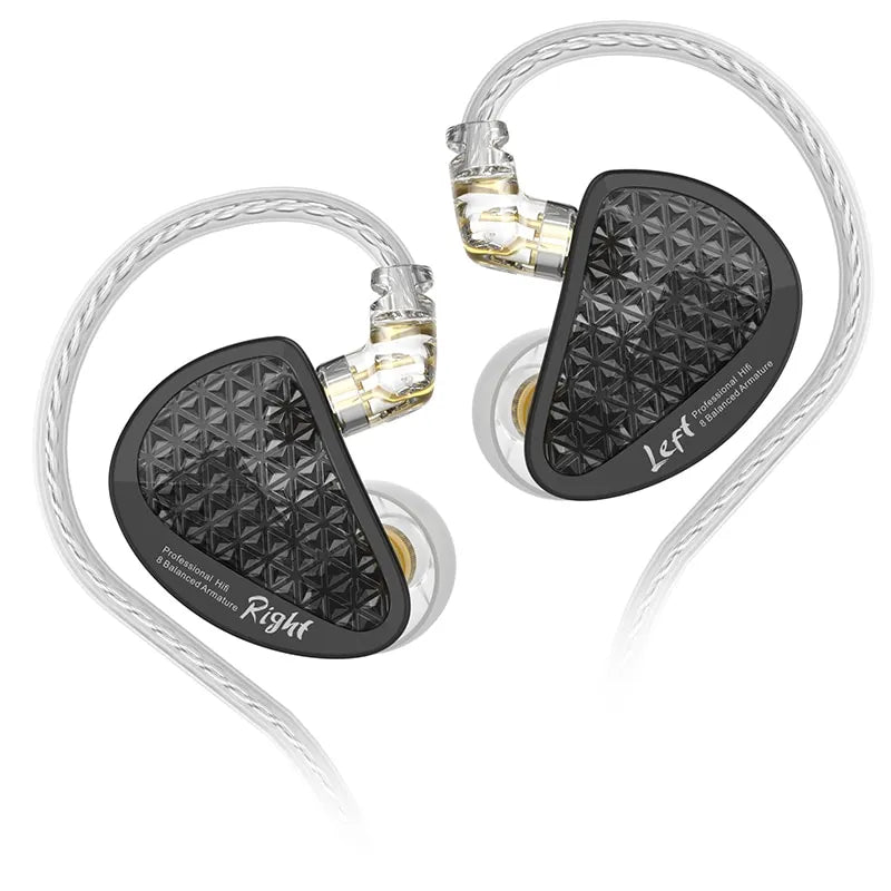 KZ AS16 Pro In Ear Earphones 16BA Balanced Armature HIFI Bass Monitor Headphones Noise Cancelling Earbuds Sport Headset