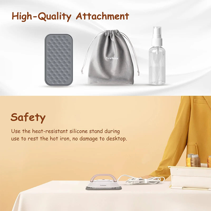 150W Handheld Travel Iron 120V/220V Lightweight Dry Iron 30S Heat Press Machine Non-steam Clothes Irons For Home and Travel