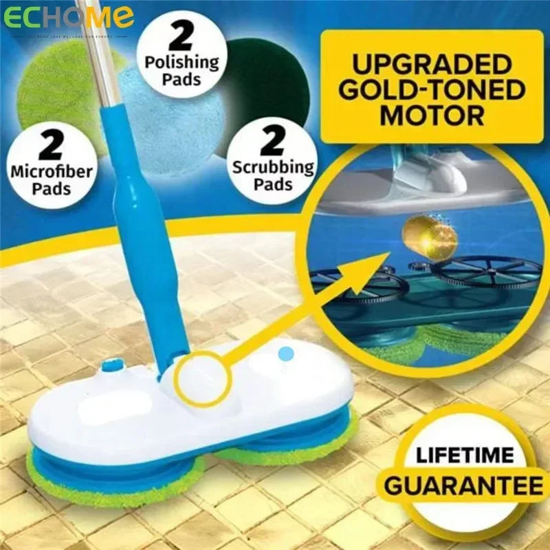 ECHOME Wireless Electric Mop Cleaner Household Handheld Charging Hand Free Automatic Cordless Cleaning Mopping Machine Sweeper