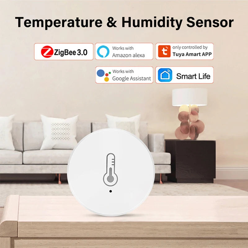Graffiti Zigbee Smart Temperature and Humidity Sensor Whole House Smart Home Linkage Wireless Temperature and Humidity Sensor