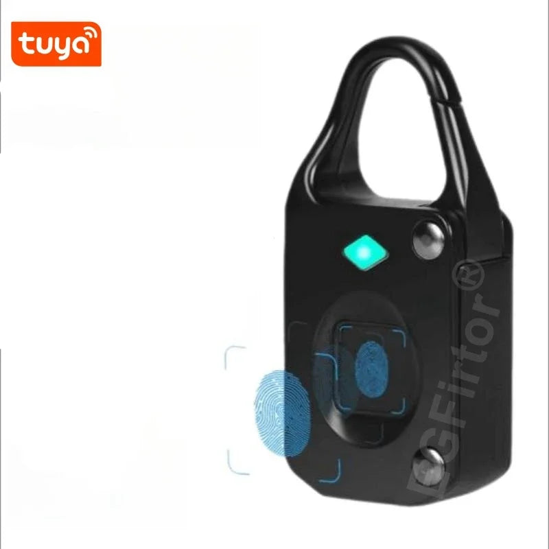 Tuya Bluetooth Mini Fingerprint Padlock Keyless Anti-theft Luggage Case Smart Lock APP Control Unlock
