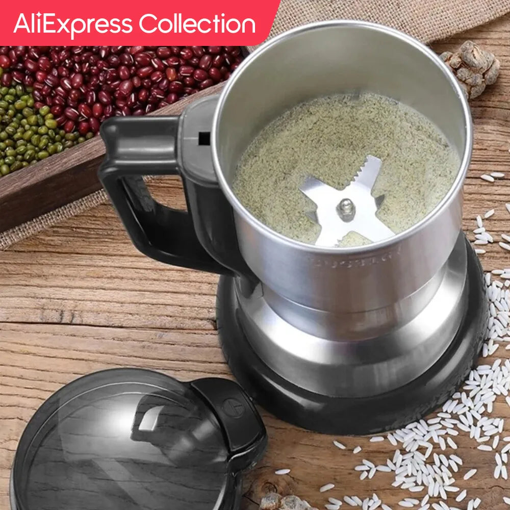 AliExpress Collection High Power Electric Coffee Grinder Kitchen Cereal Nuts Beans Spices Grains Grinder Machine Multifunctional