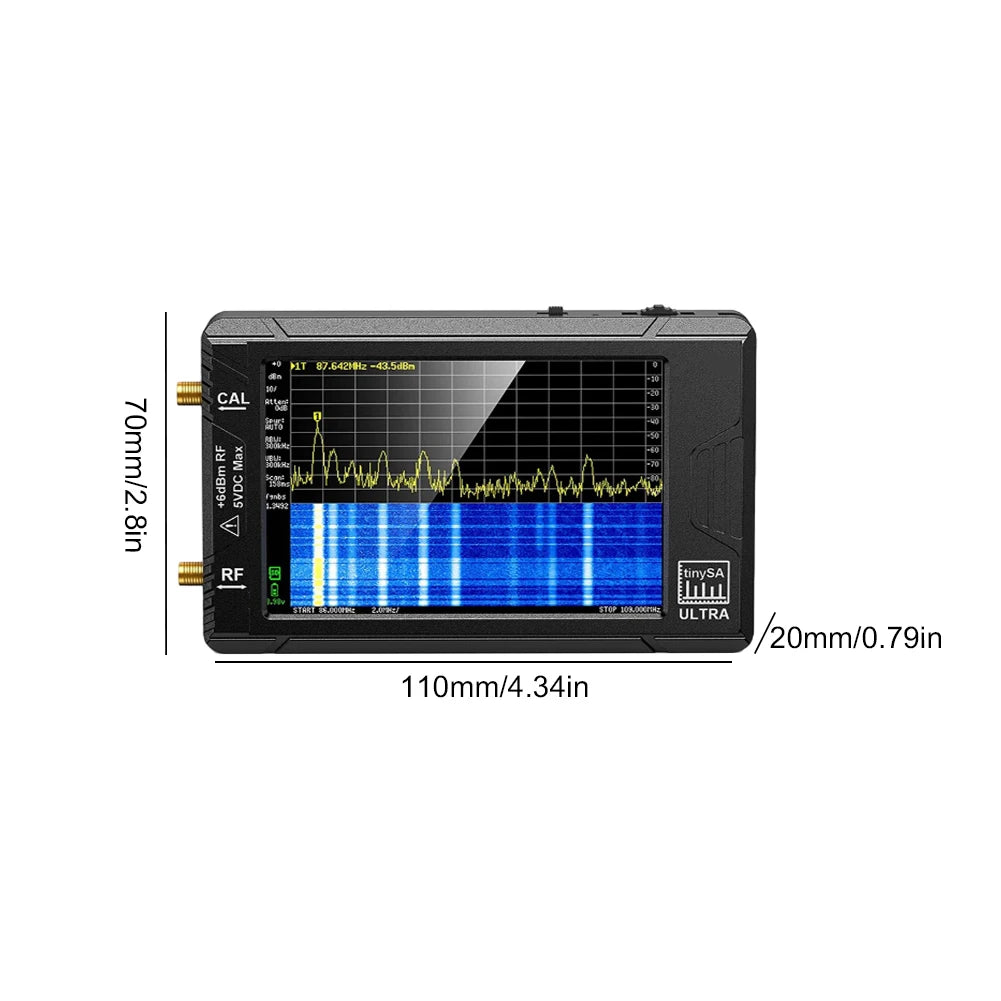 2-in-1 Frequency Analyzer 2.8/4inch Display Signal Generator 100kHz-350MHz Upgraded V0.3.1 with ESD Protect MF/HF/VHF UHF Input