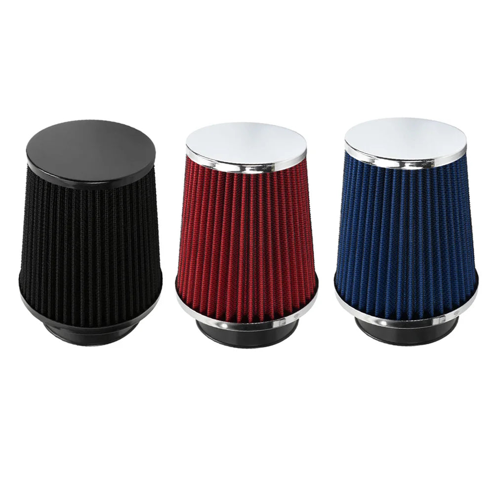Free Shipping 76MM Car Air Filter Sport Power Mesh Cone High Flow Car Cold Air Intake Filter Induction Kit Air Cleaner OFI077