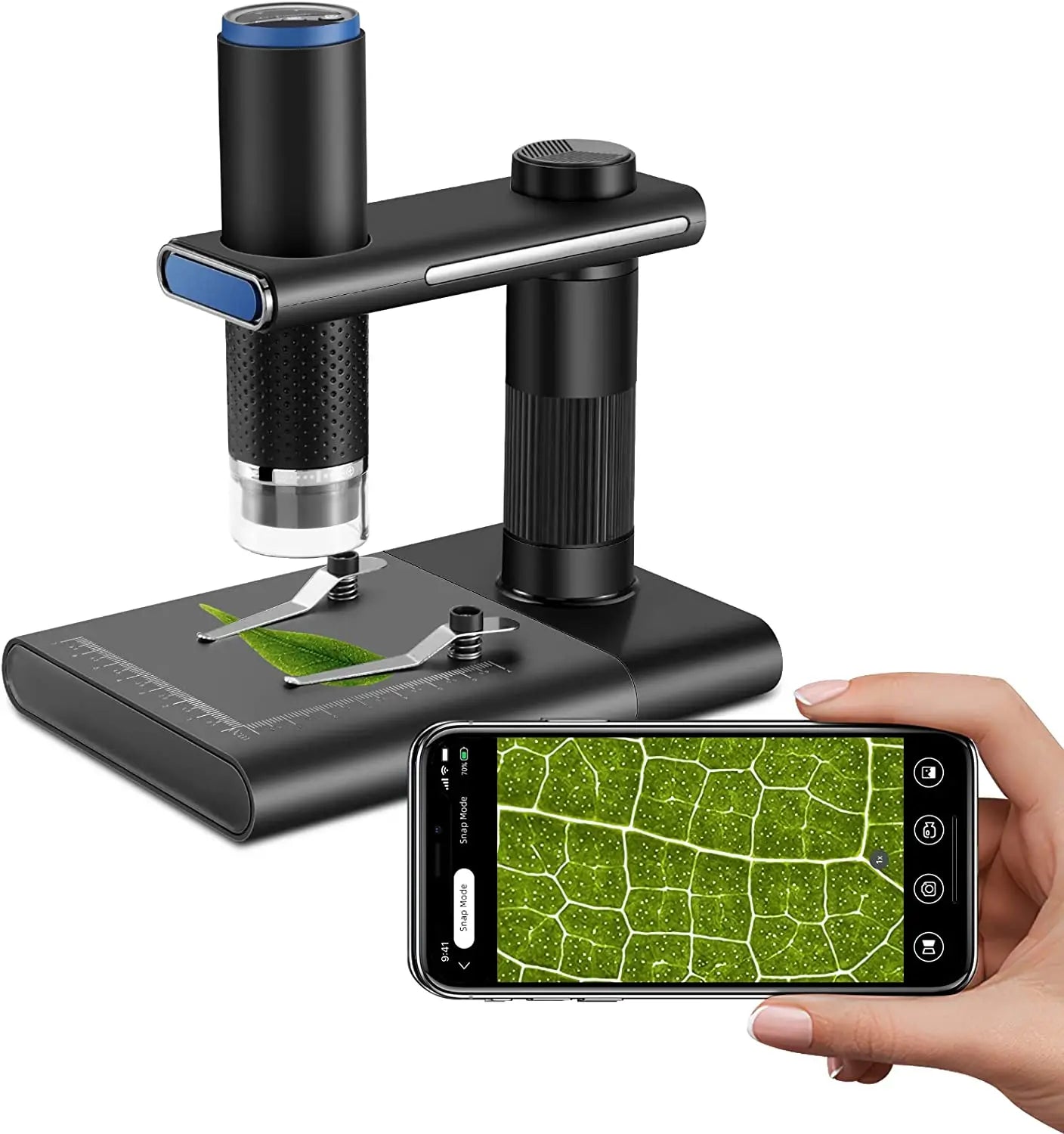 WiFi Camera Microscope for Phone 50-1000x Portable Handheld USB Digital Microscope with Adjustable Stand For iPhone Android iPad