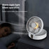 Remote Control Wireless Punch-free Wall Mounted Circulation Air Cooling Fan with LED Light Folding Electric Ventilator Table Fan