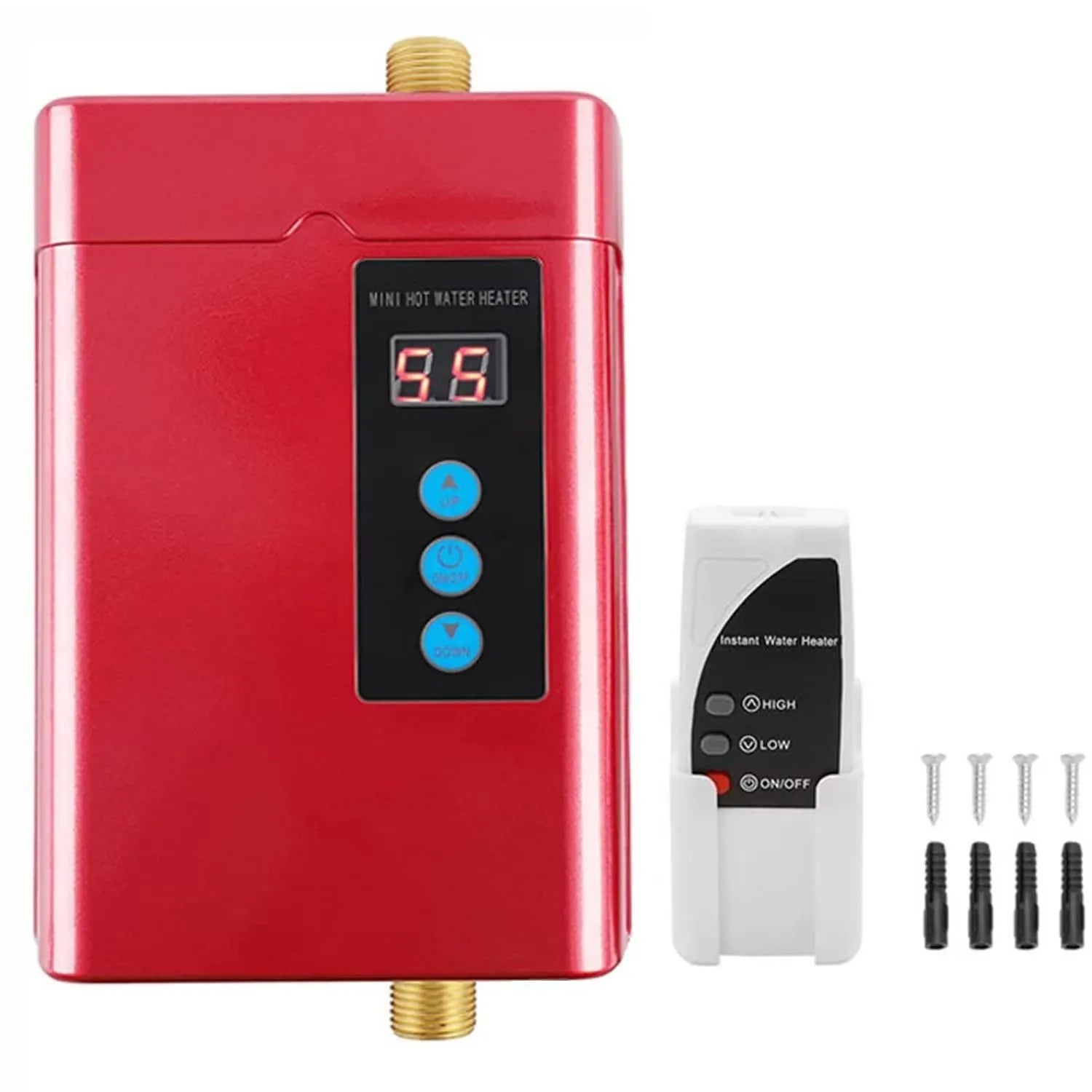 3800W Electric Water Heater Instantaneous Tankless Instant Hot Water Heater Kitchen Bathroom Shower Flow Water Boiler