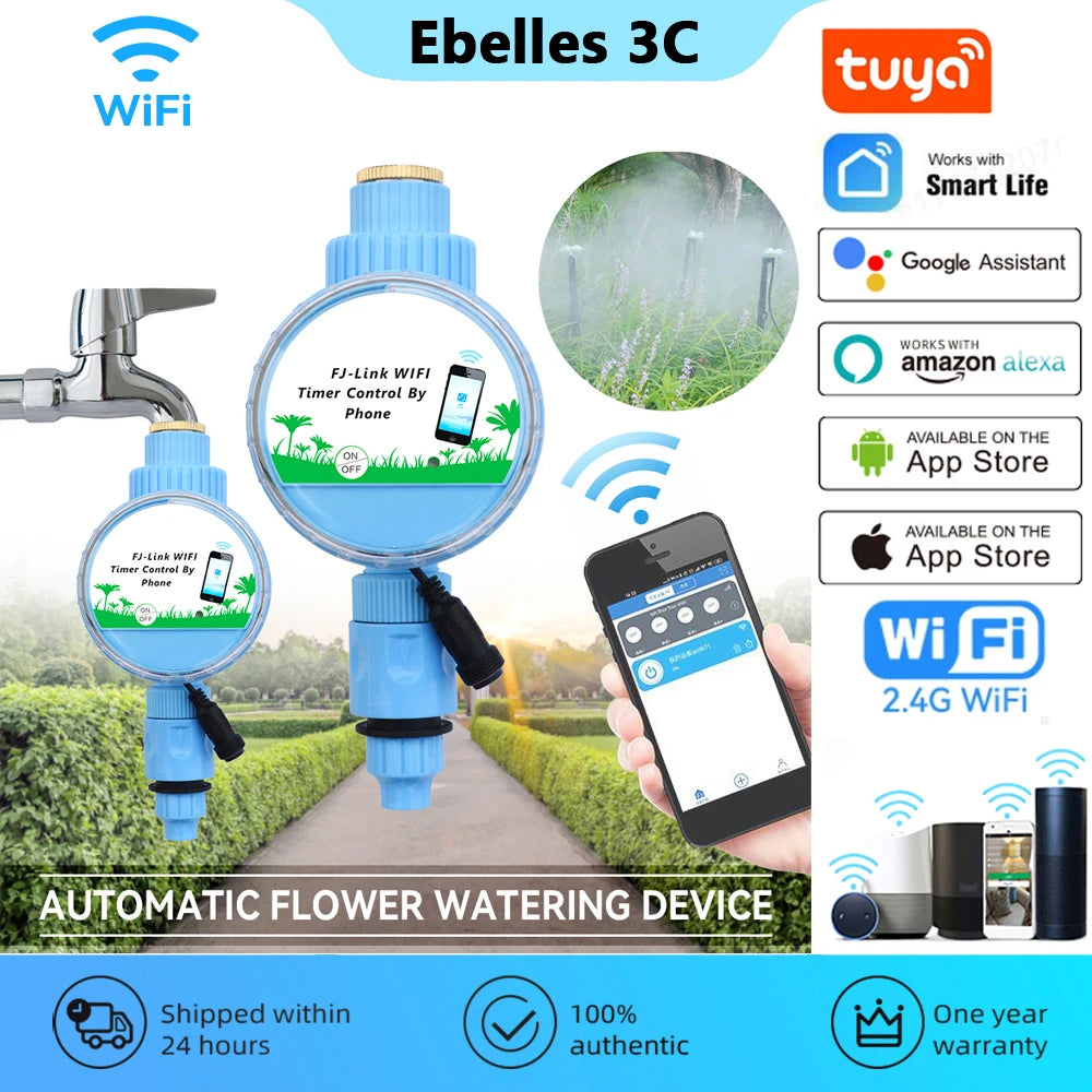 Tuya Intelligent Watering Timer WiFi Automatic Watering Sprinkler System Smart Garden Irrigation Controller APP Remote Timer