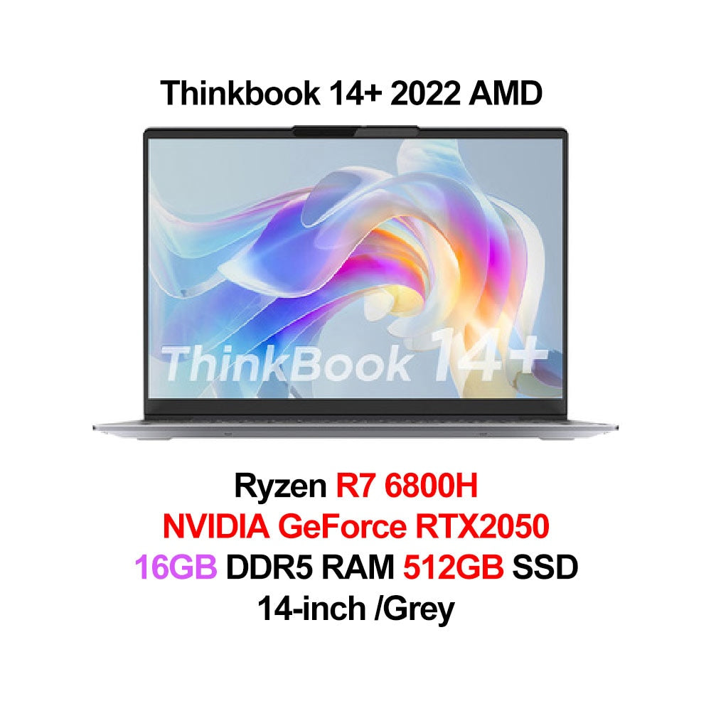 Lenovo ThinkBook 14+ Laptop 2022 Ryzen R5 6600H/R7 6800H  AMD Radeon 660M/680M/RTX2050 14-inch 2.8K 90Hz LED Backlight Notebook