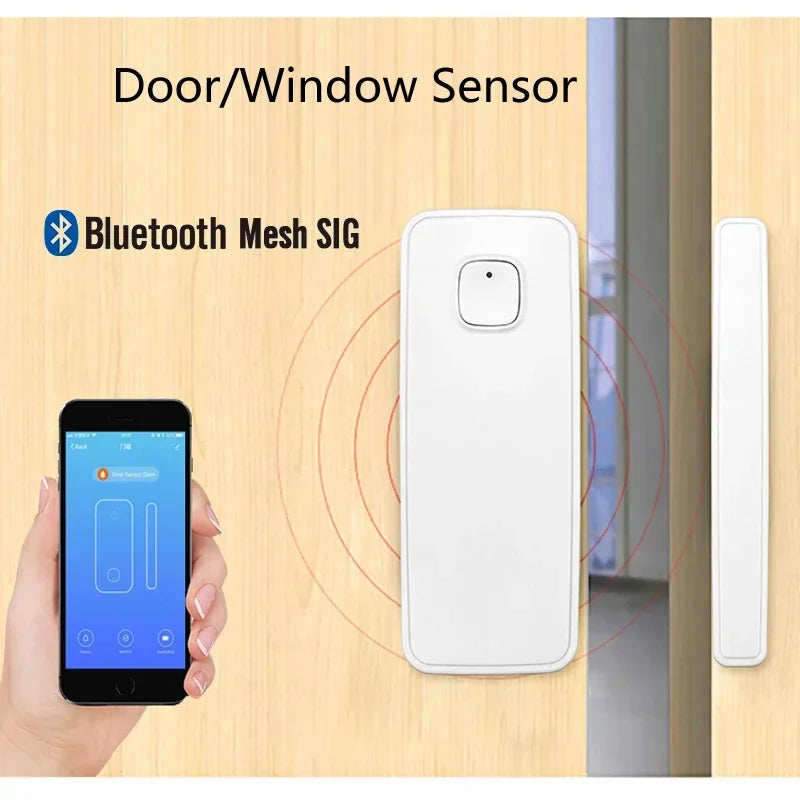 NEW Bluetooth Mesh SIG Door Window Sensor Detector Wireless Burglar Alarm 2*AAA Batteries Powered Tuya Smart Home Security