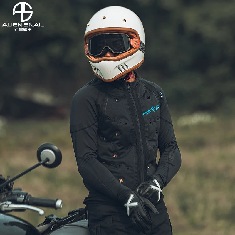 ALIEN SNAIL Summer Motorcycle Riding Suit Jacket Water-Cooled Armor Waterlogged Physical Cooling Motorcycle Racing Suit