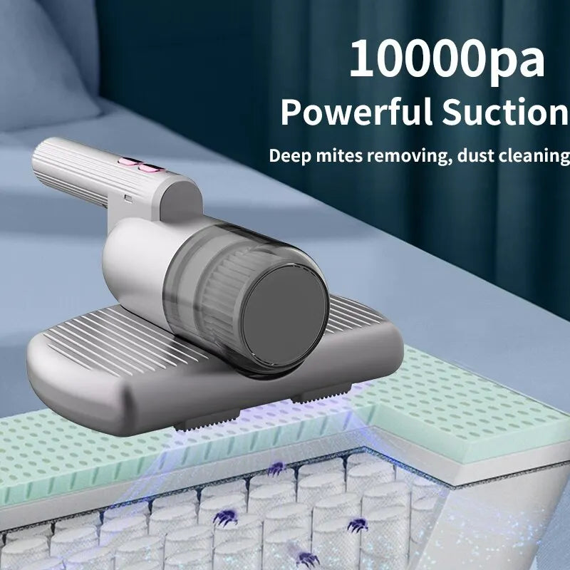 Wireless Vacuum Mites Remover Ultraviolet Sterilization Reusable Dust Box Powerful Suction HEPA Filter Deep Mites Cleaning