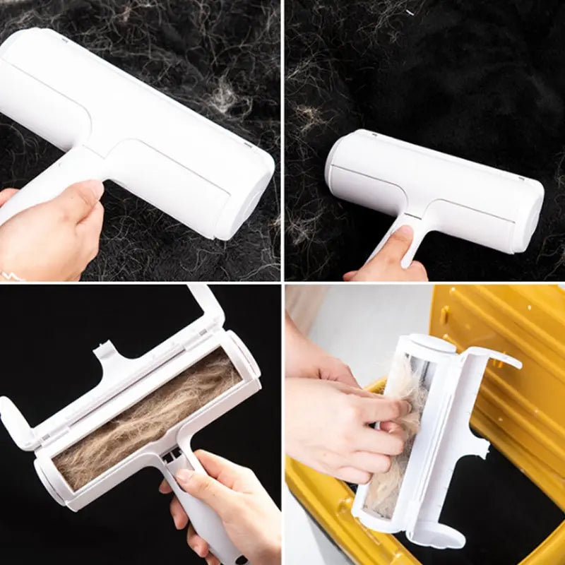 One Hand Operate Way Pet Hair Remover Roller Removing Dog Cat Self Cleaning Lint Pet Hair Remover Pet Hair Remov Cleaning