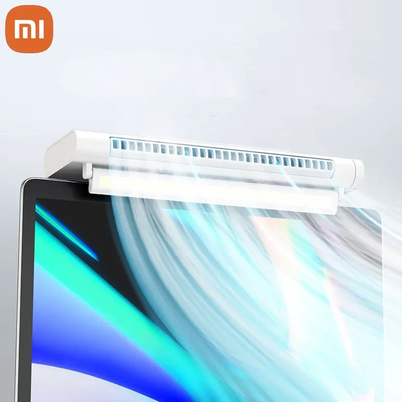 Xiaomi Air Conditioner Rechargeable Electric Fan Adjustable Cooler with Night Light Office Quiet Ceiling Fan Hanging on Screen