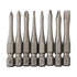 50mm Long Slotted Cross Screwdriver Bits Set 1/4" Hex Shank Electric Screwdriver Head Small Waist Strong Torque Drill Bit Kit