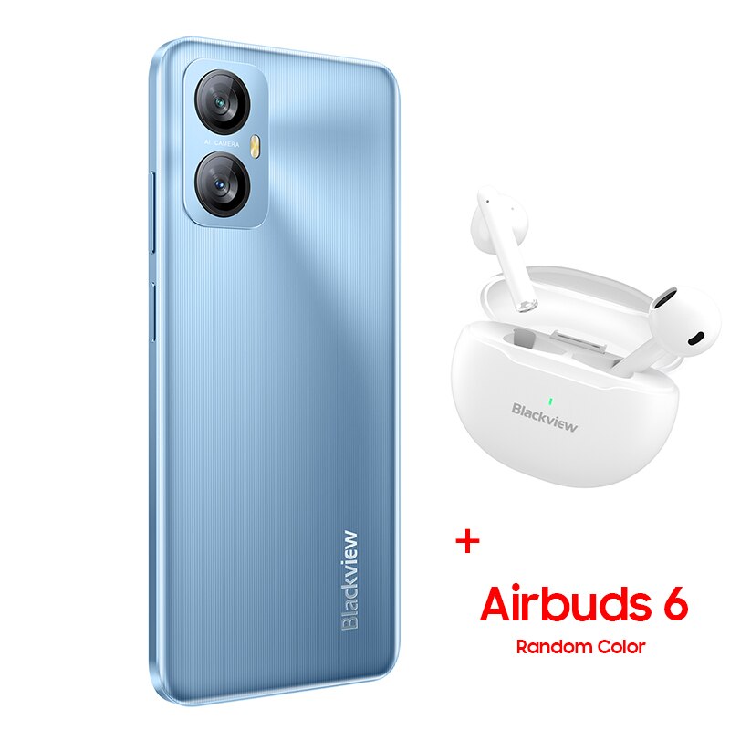 Blackview A52 New Smartphone 2GB 32GB 6.5 Inch Android 12 Cellphone Octa Core Mobile Phone 5180mAh Dual 4G 13MP Rear Cameras