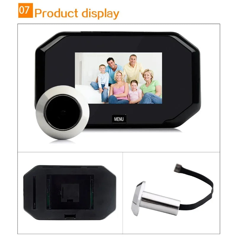 X7 3.5-inch 1080P WiFi Smart Doorbell Eye Peephole Camera 100 Degree Door viewe Night Vision Peephole Doorbell Outdoor Monitor
