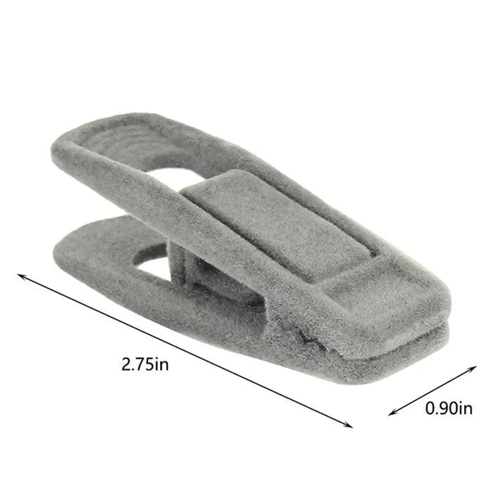 Rack Velvet Artifical Clothes Clip Drying Clip Useful Hanger Velvet Flocked Clip 10pcs Cloth Pant Hanger Slip For Non Coat