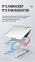 Aluminum 9 Levels Double Adjustable Height Vertical Folding Raised Layer Laptop Stand For iPad MAC Book