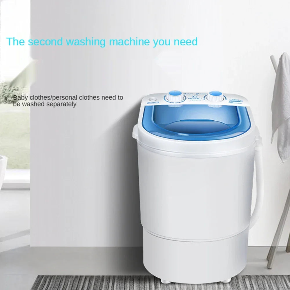 Portable Washing Machine, Household Semi-Automatic Mini Washer and Shoe Washing Machine Combo With Spin Cycle Basket, Drain Hose