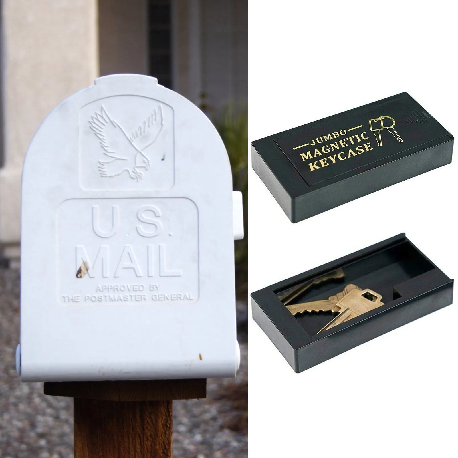 Creative Black Magnetic Key Safe Box For Home Office Outdoor Security Protection Car Truck Key Secret Box Storage Organizer