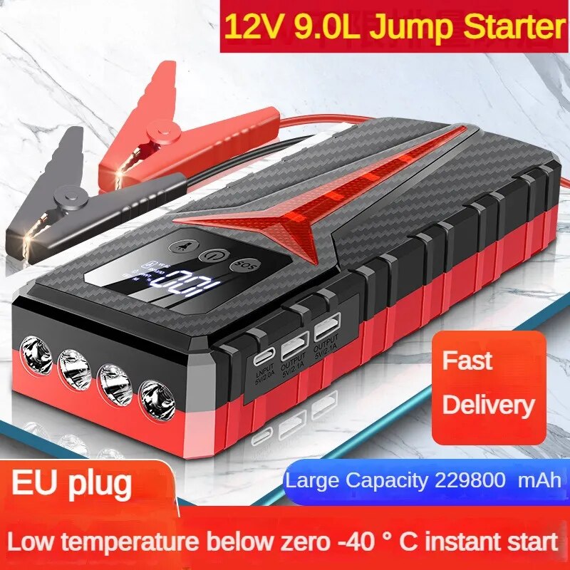Starting For Car Battery Charger 229800mAh Starting Device 12v Auto Jump Starter Emergency Power Bank Booster For Car Start