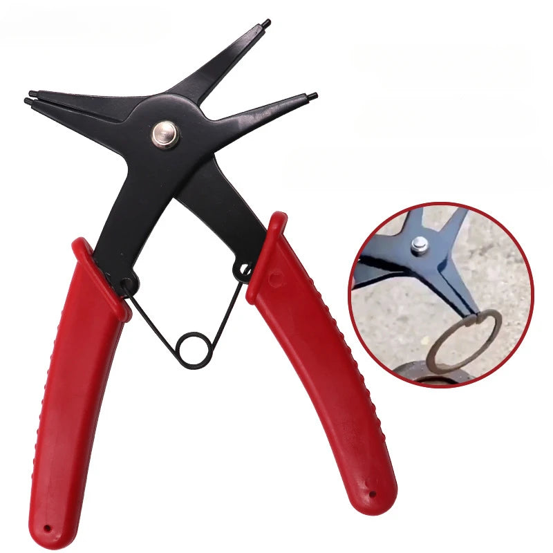 2-In-1 Circlip Pincers Set Snap Ring Pliers Retaining Crimping Tongs Spring Installation And Removal Hand Tool Alicates