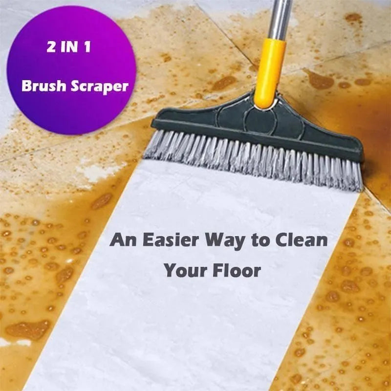 Household Cleaning Brush Floor Scrub Bathroom Cleaning Tools Silicone Scraper Toilet Brush Rotary Brush for Cleaning Tile Tools
