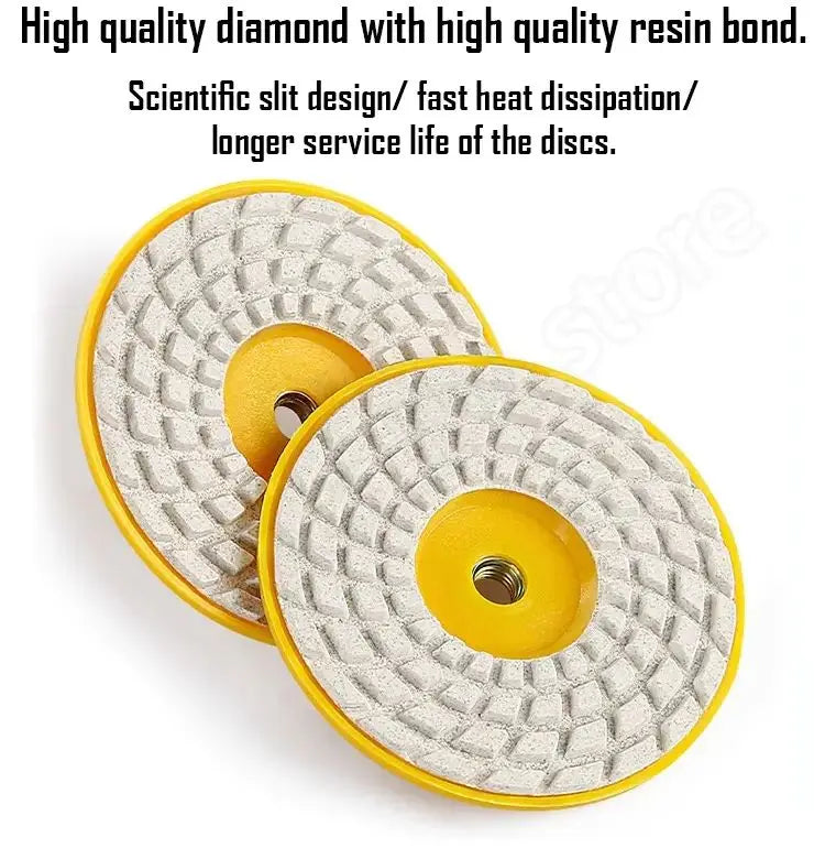 4 Inch Diamond Polishing Pads Dry Sanding Polisher Trimming Pads Disc for Granite Marble Stone Concrete Glass Sanding Disc Tool