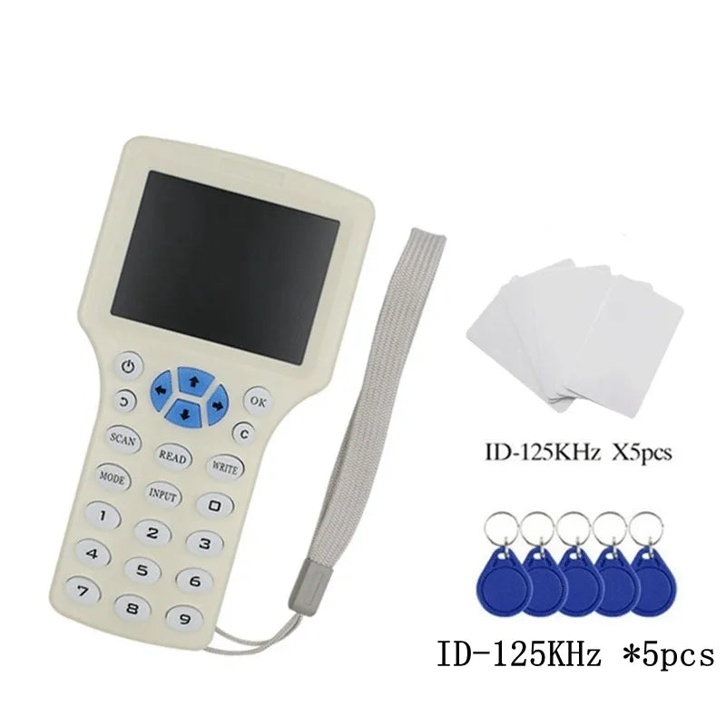English 10 IC/ID Frequency RFID Access Control Card Reader NFC Encryption Card Writer UID Chip Duplicator Smart Key Copier