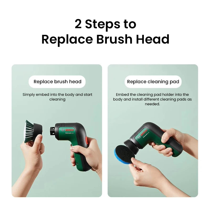6 In 1 Bosch Multifunctional Electric Cleaning Brush Car Cleaning Brush Shoe Dish Brush for Household Accessories Can Choose