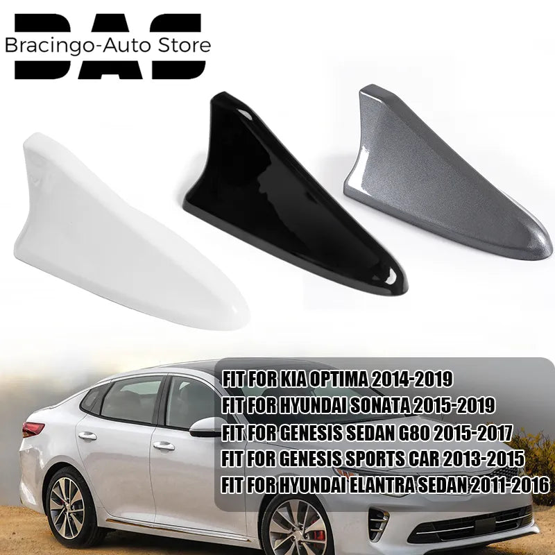 Bracingo 1pc Car Roof Antenna Signal Enhancement Shark Fin Aerial Fit For Hyundai Sonata G80 Kia Optima 96219-D5000EBQK