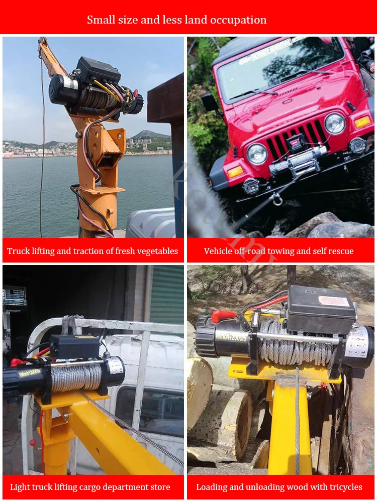 Portable Winch 12V24V Car Electric Winch Car Trailer ATV Truck Off Road with Wireless Control