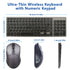 Rechargeable Keyboard and Mouse Combo Russian Hebrew Wireless Compact Slim Silent Keyboard Mouse Set for Laptop PC Computer