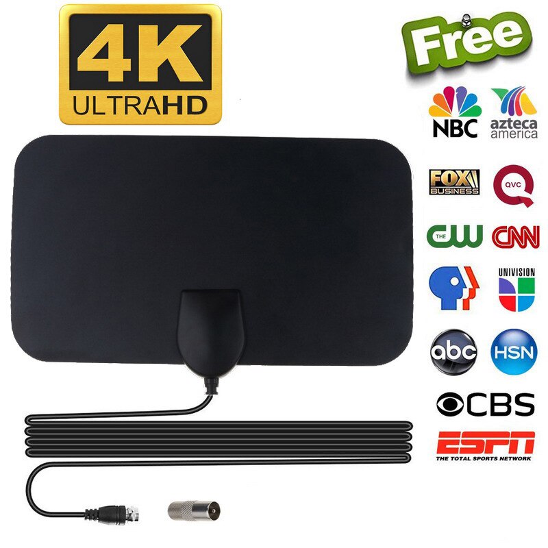 Digital TV Antenna Booster Hign Gain High Definition Aerial HD Flat Indoor Active Aerial For Car Antenna RV Travel Smart TV