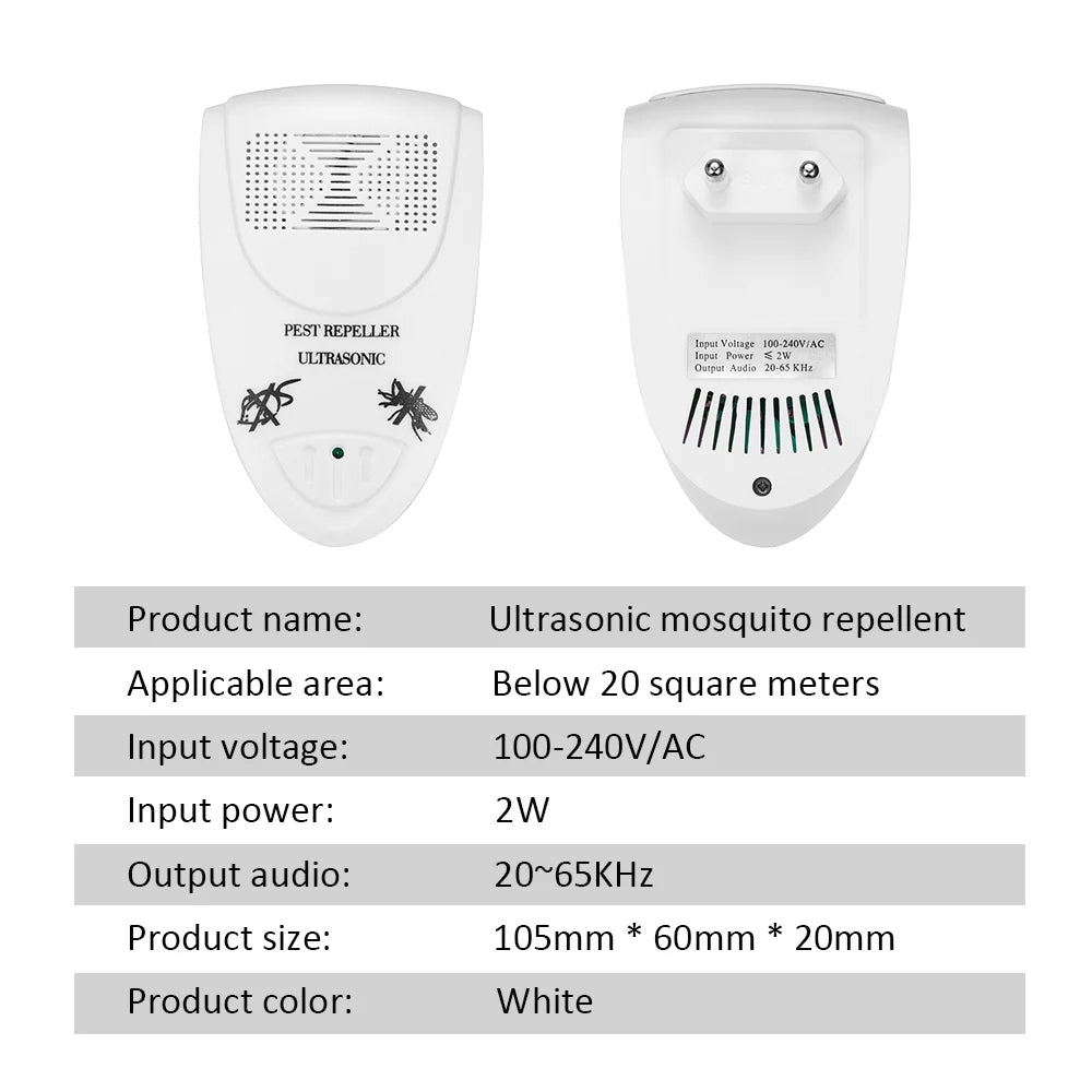 Electronic Pest Reject Ultrasound Mouse Repellent Device Cockroach  Insect Rats Spider Mosquito Killer Pest Control Repeller