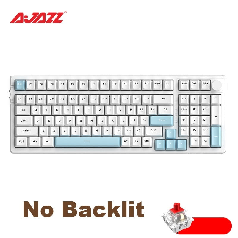 Ajazz AK992 92 Keys DIY Switch Keyboard Red Green Brown Shaft Hot-swap Mechanical Keyboard with RGB/White/No Backlit Optional