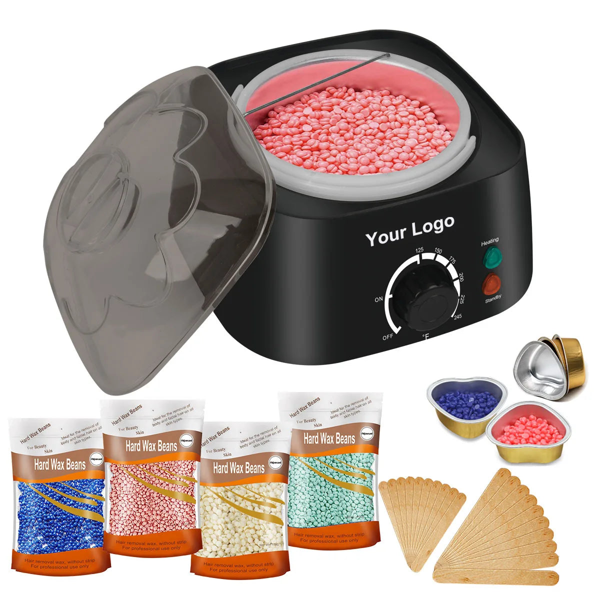 Wax Heater Hair Removal Machine Set Warmer Wax-melt Waxing Kit Wax Beans Bead Heating Machine Paraffin Depilatory Epilator 500CC