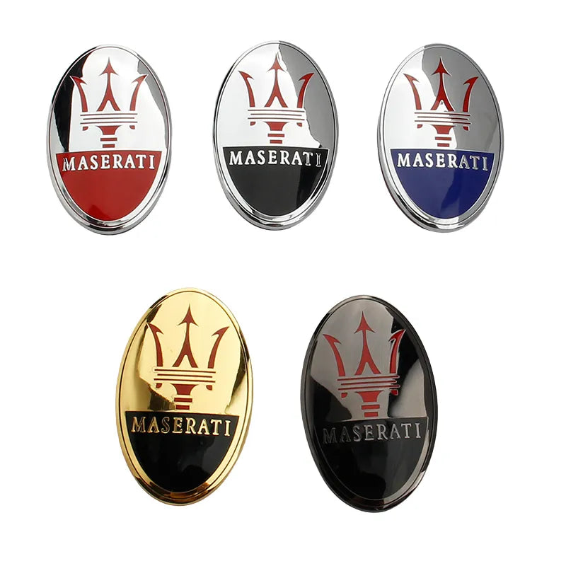 Car Metal Head Hood Logo Emblem Badge Decals Sticker For Maserati ghibli quattroporte Levante Gran Turismo GC GT GTS Q4 SQ4
