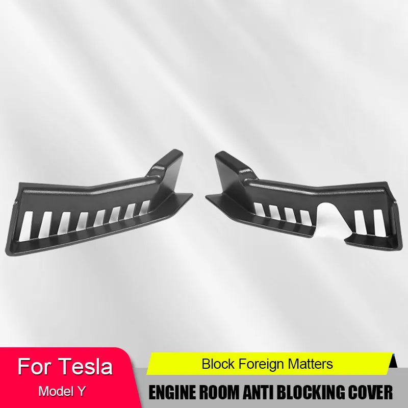 Applicable to Tesla Model Y Windshield Cover Drainage Ditch Grille Insect Proof Mesh y-type Air Inlet Accessory Protective Cover