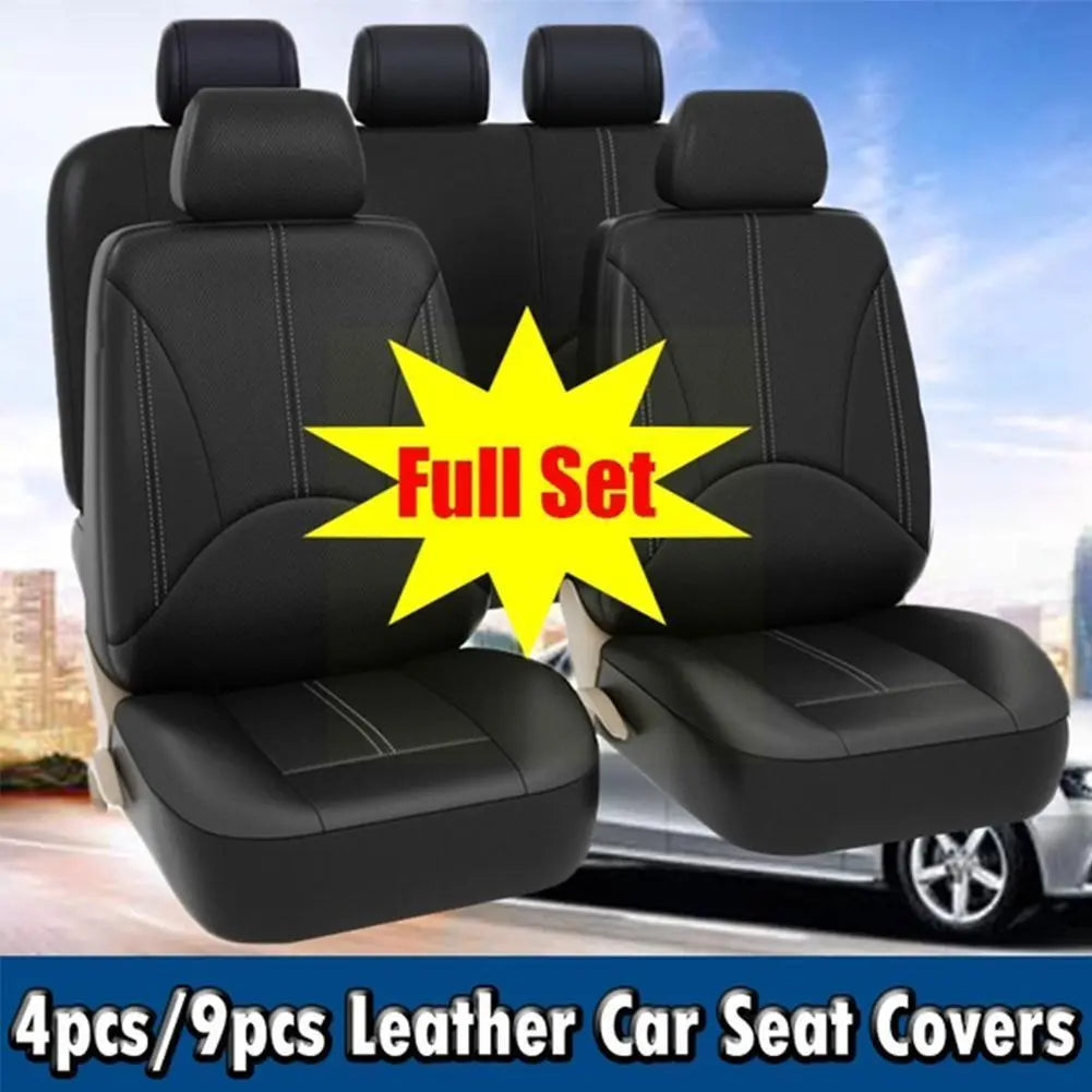 4/9pcs/set PU Front Car Seat Covers Compatible Universal Fit Most Car SUV Car Accessories Car Seat Cover for Toyota Z8H8