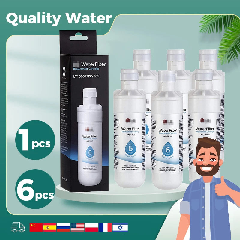 1 Pcs Lt1000P Household Water Purifier Activated Carbon Reverse Osmosis Refrigerator Ice & Water Filter Replacement For LG