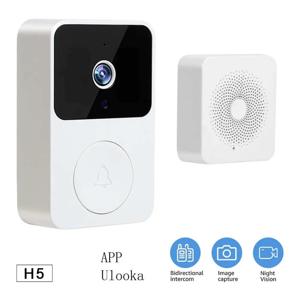 Ulooka X9 Smart Wireless Wifi Video Doorbell Waterproof HD Video Doorbell With Camera HD Infrared Night Vision Intercom Camera