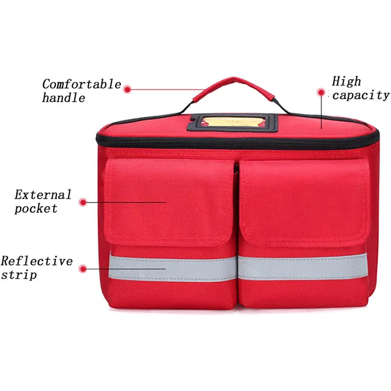 Travel Home Waterproof Family Medicine Kit Shoulder Medical Bag Empty Car Portable First Aid Kit Emergency Kit Case Backpack