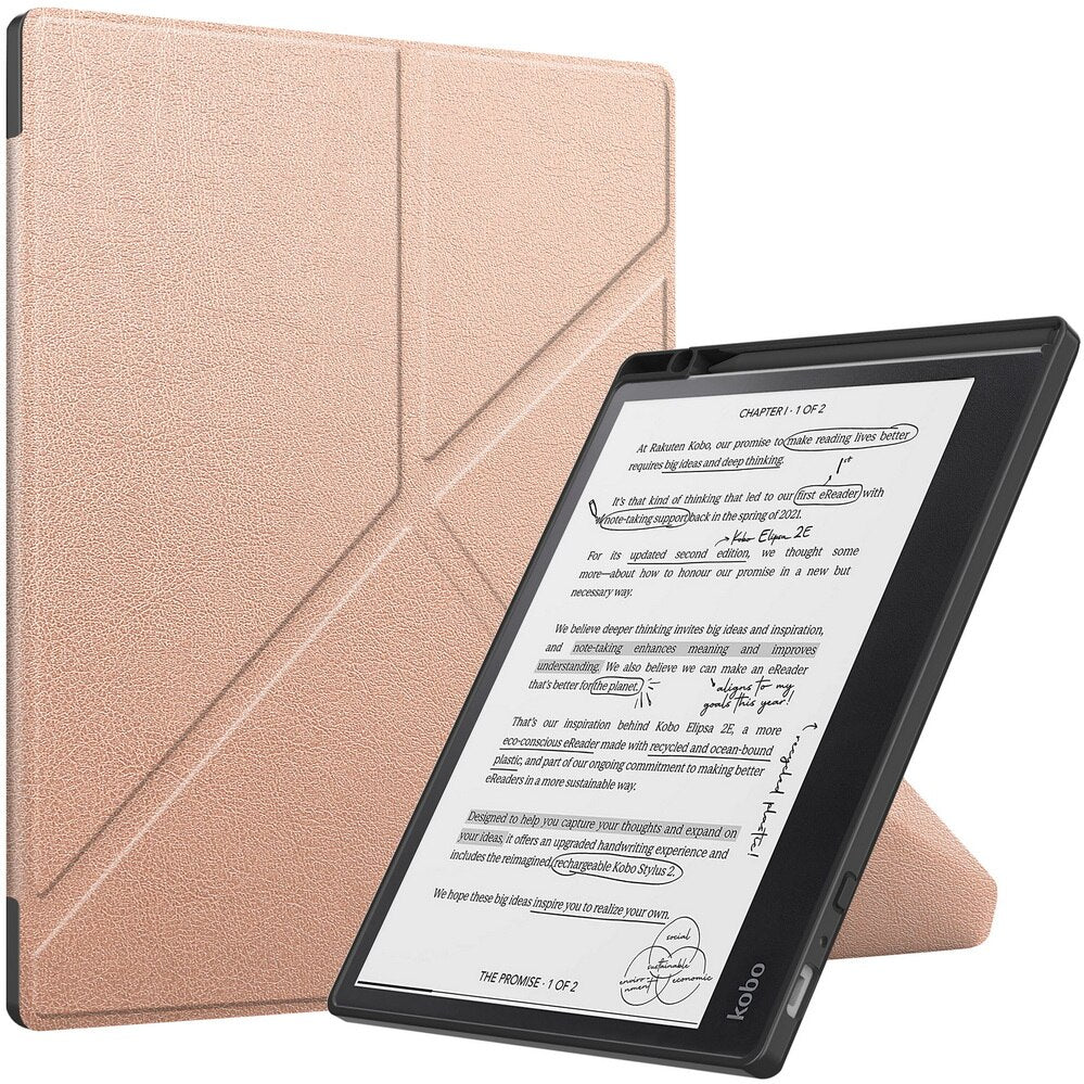 New Tablet Case for KOBO Elipsa 2E 2023 10.3" PU Leather Auto-sleep/Wake Up Function Standing Angle Drop-proof Protective Shell